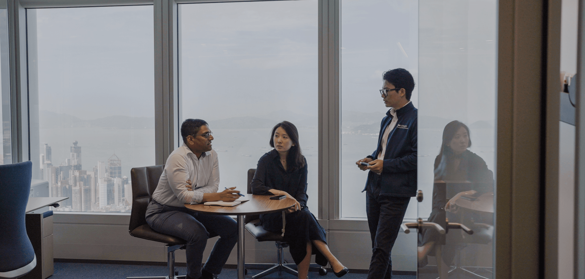 NU Nexus Club members collaborating in modern office - entrepreneurship community at Nazarbayev University